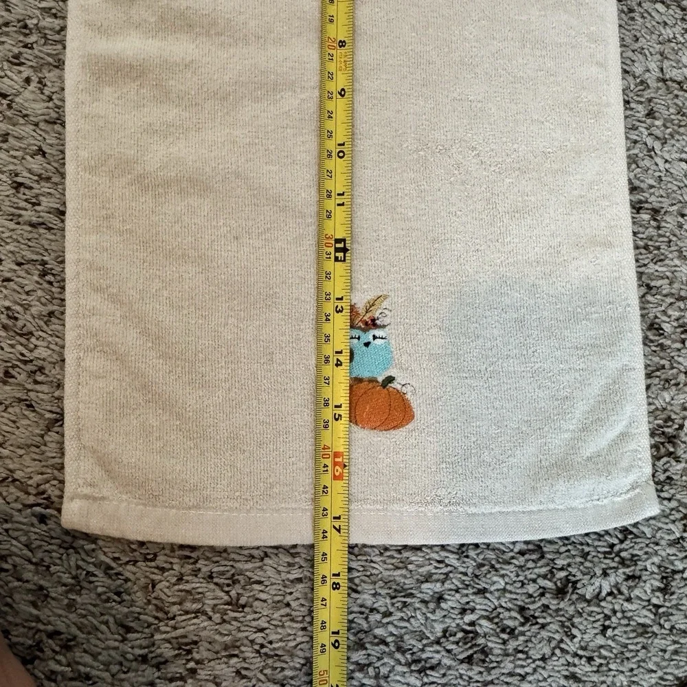 Avanti‎ Thanksgiving Hand Towels Embroidered Cotton Set of 3